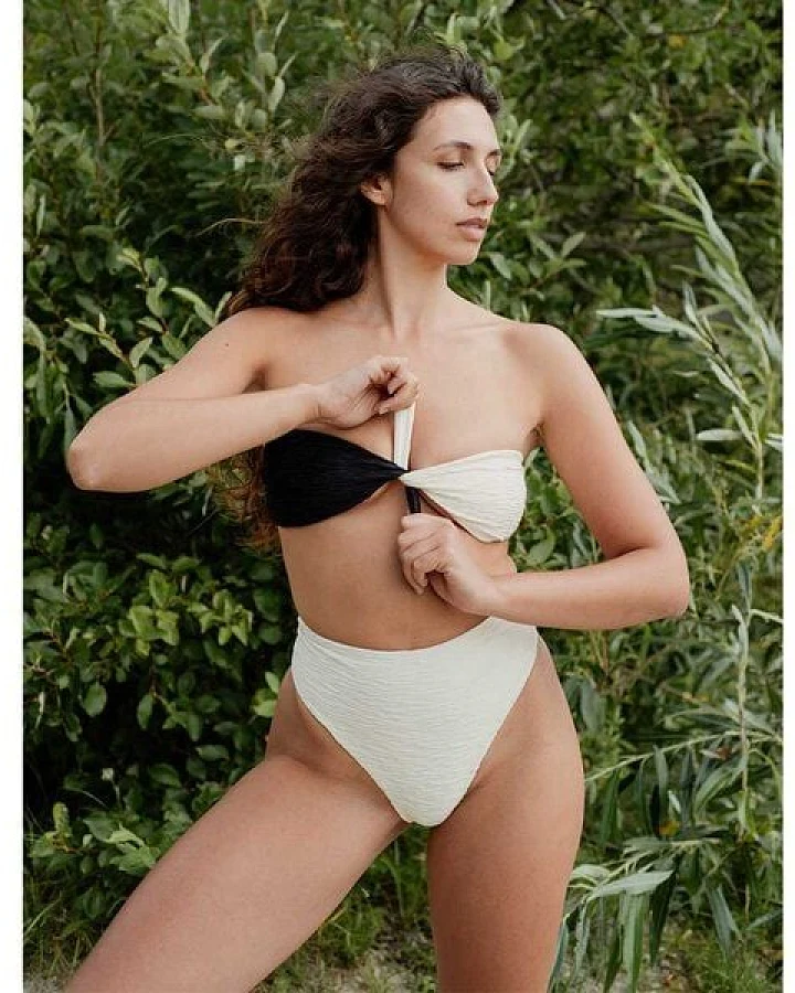 Anekdot Taijitu Jacquard Bandeau Bikini Top