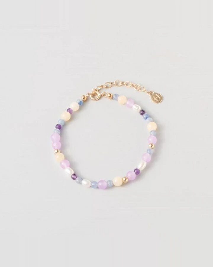 fejn jewelry Armband 'spring pearl' mit Süsswasserperlen und Halbedelsteinen