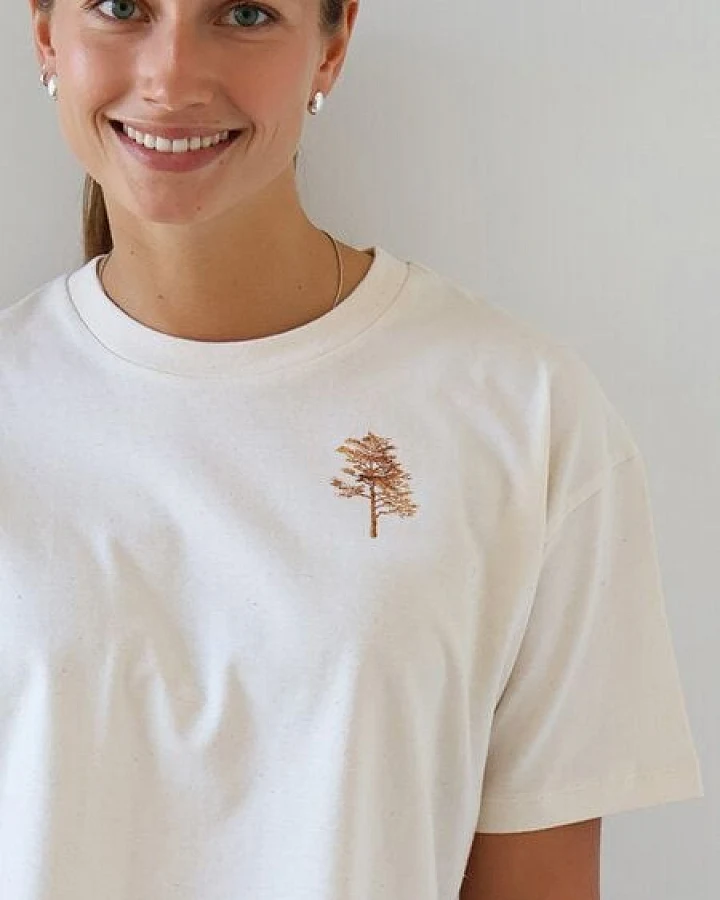 Kultgut Artdesign - Biofair- Boxistyle Shirt/ Little Tree in echter Woodoptik