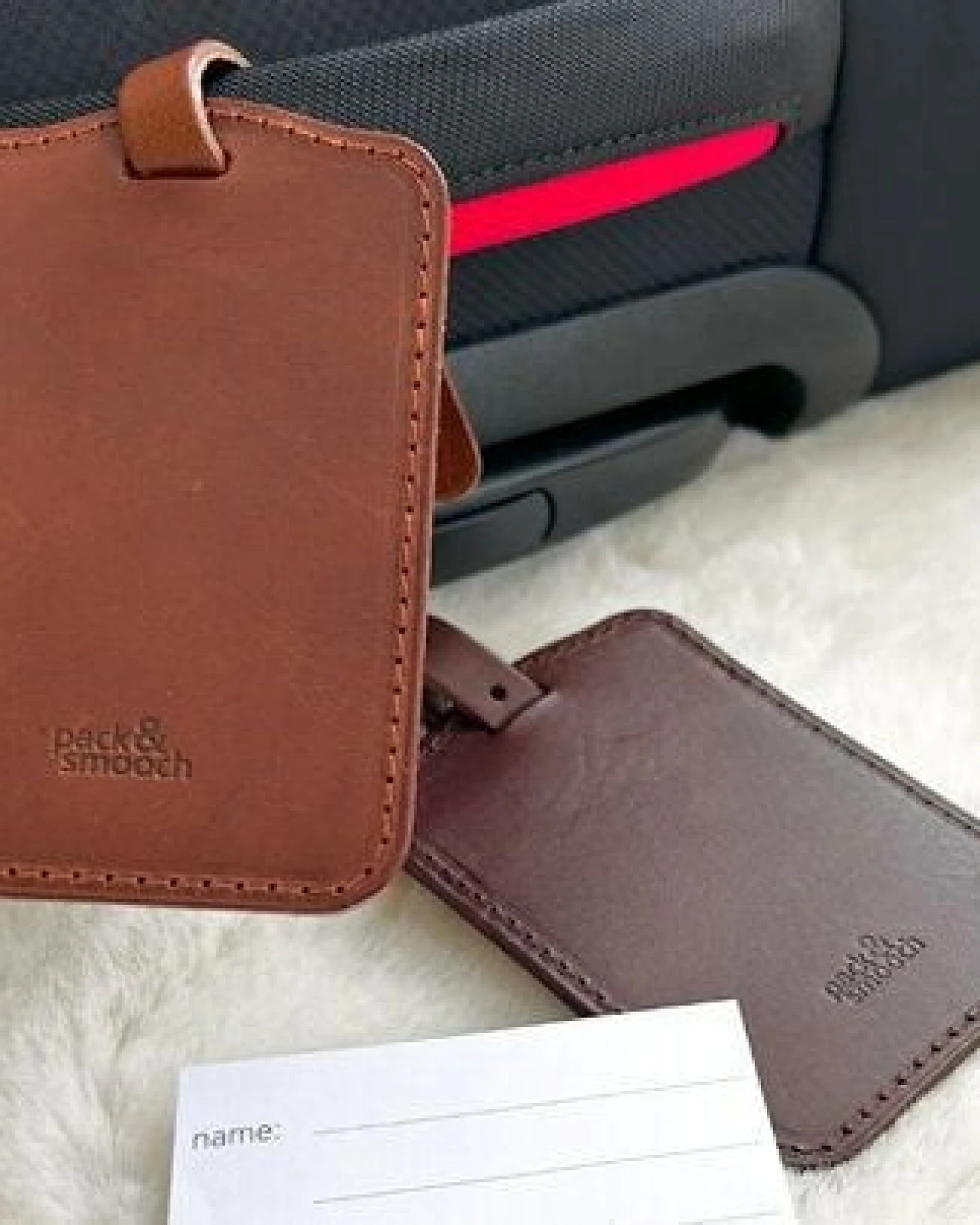 Pack & Smooch Kofferanhänger, Gepäckanhänger aus Leder - Handmade in Germany – Ansicht 3