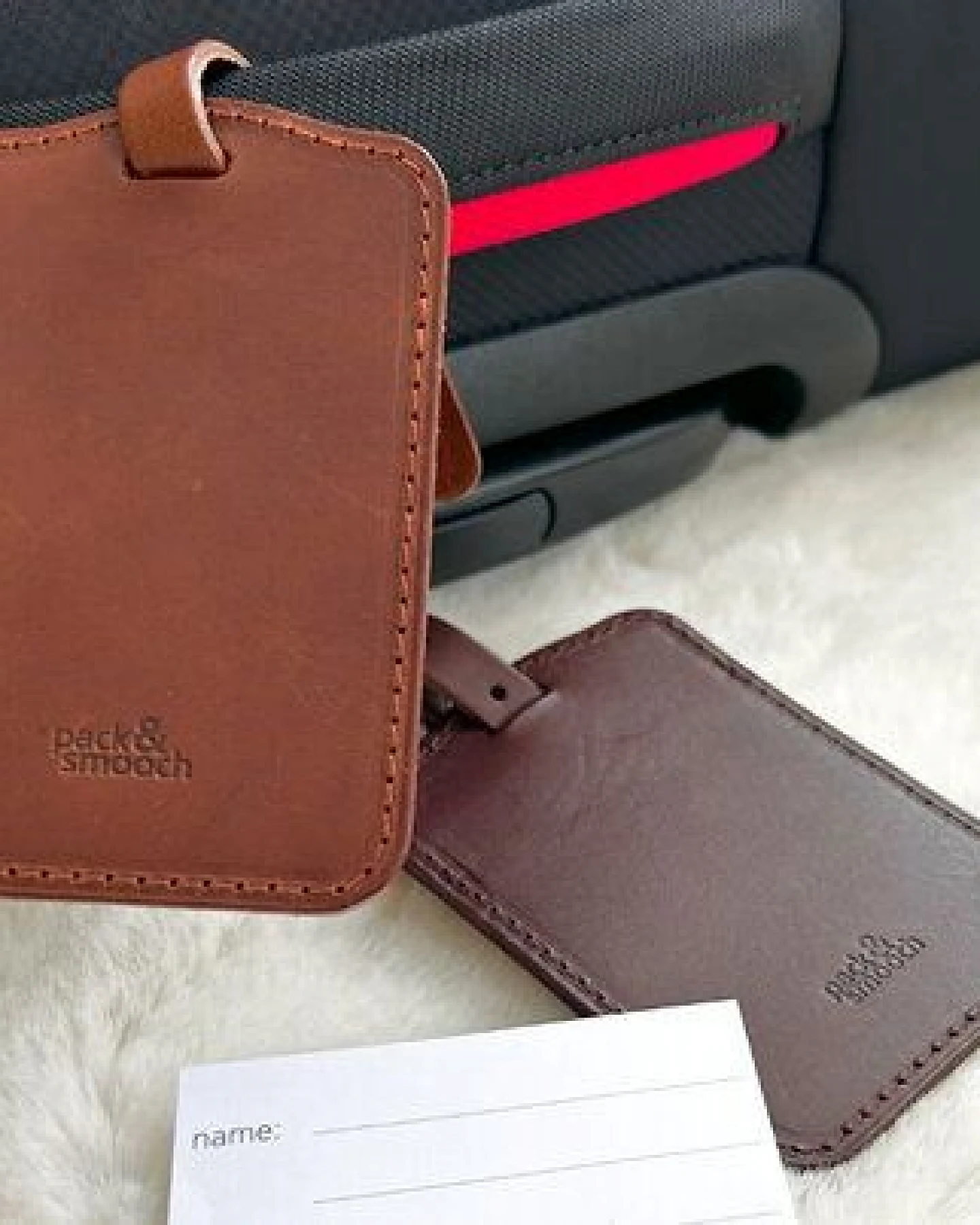 Pack & Smooch Kofferanhänger, Gepäckanhänger aus Leder - Handmade in Germany – Ansicht 3