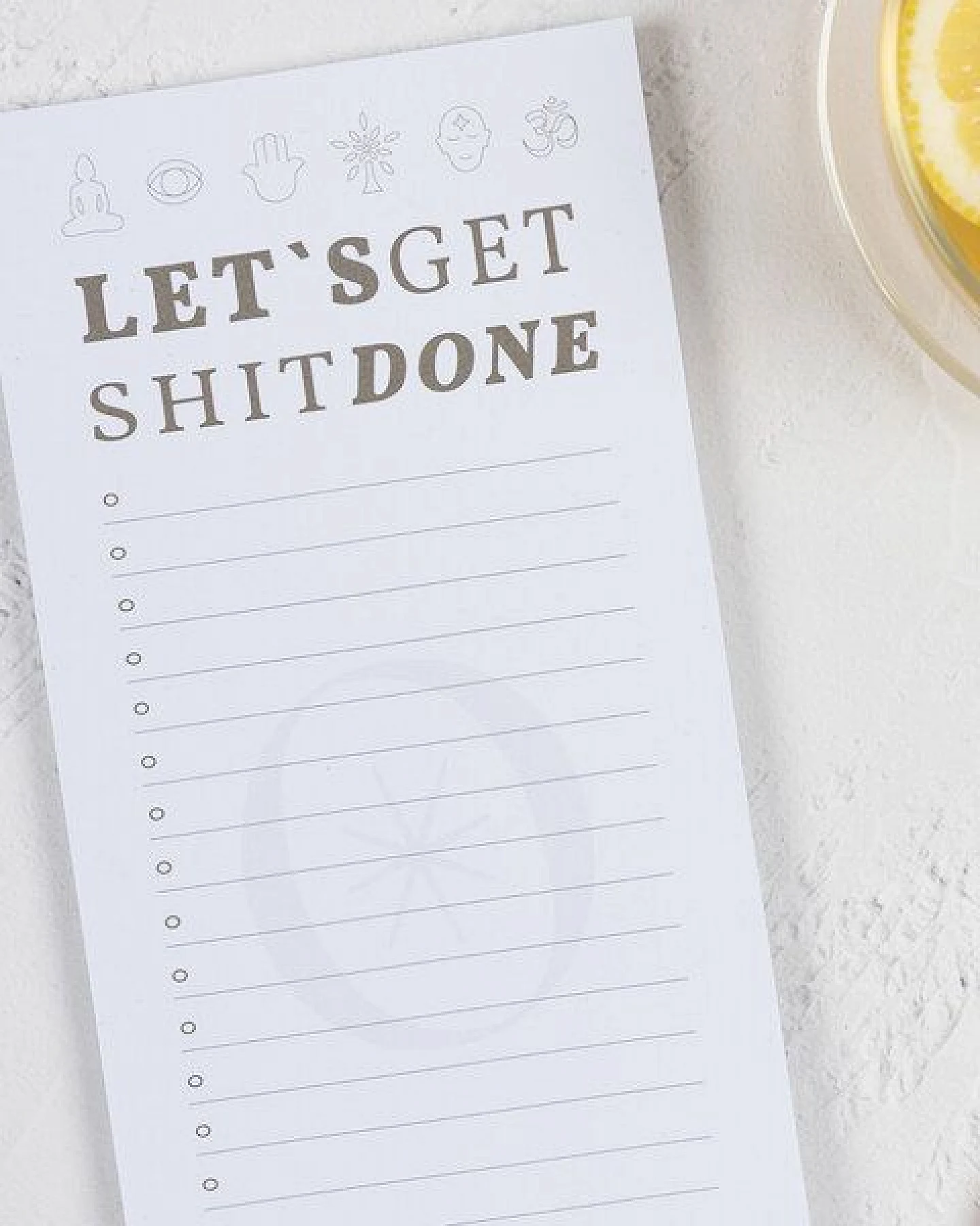 Oh Shanti To-Do Notizblock "Let's get shit done" – Ansicht 3
