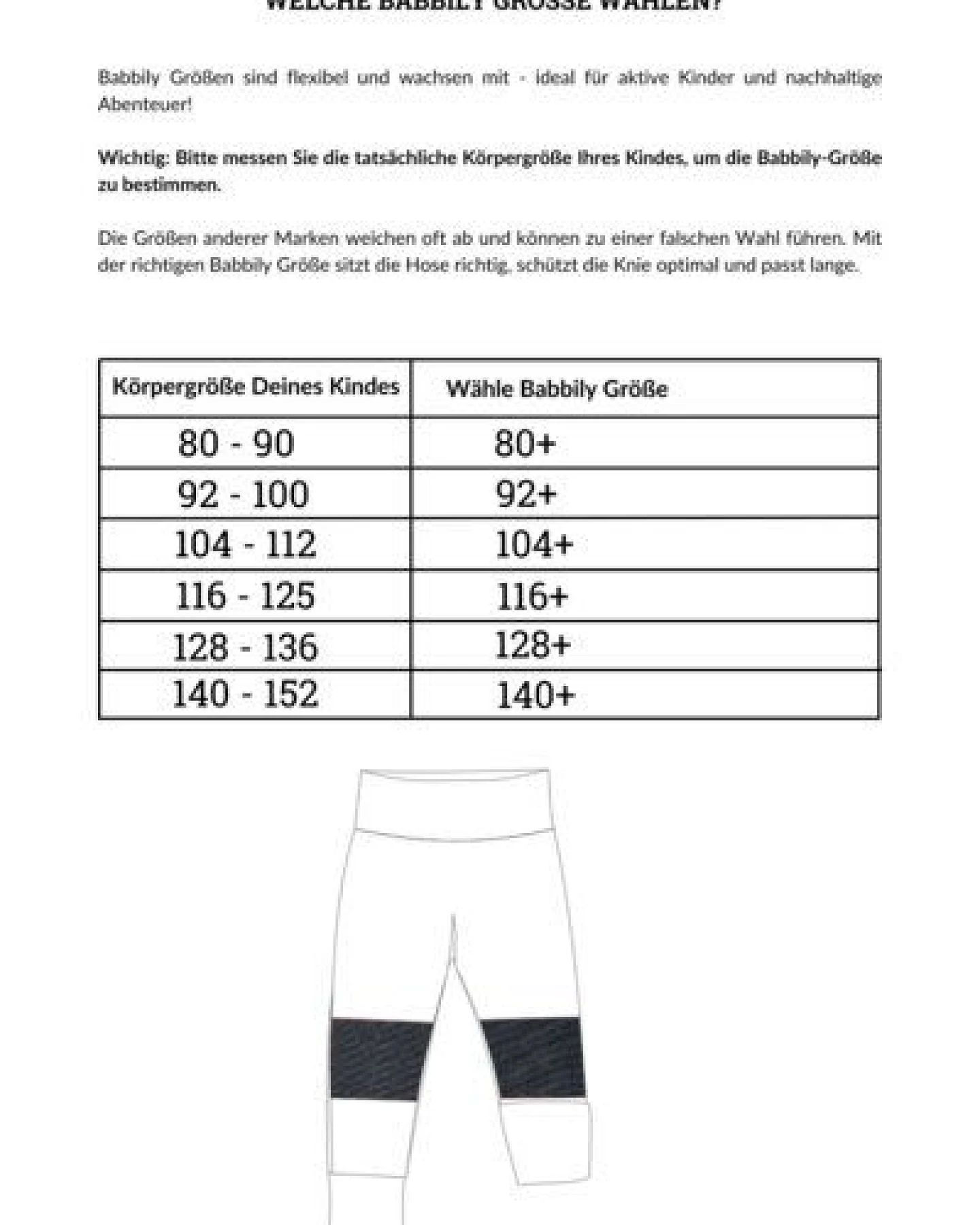 Babbily ¾ Bio-Sportleggings mit Knie- und Gesäßverstärkung – Ansicht 3