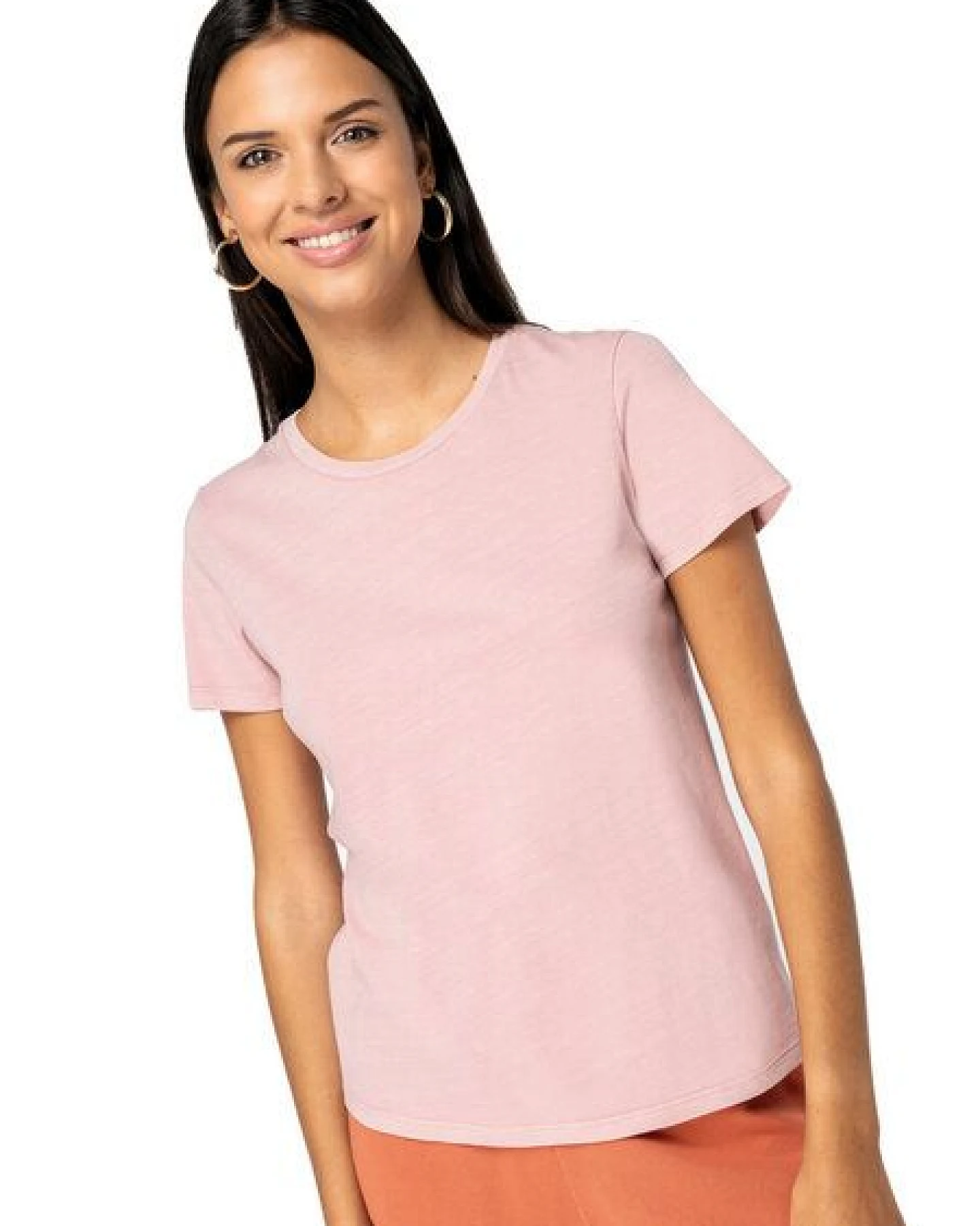 YTWOO Ausgewaschenes Damen T-Shirt aus 100% Bio-Baumwolle – Ansicht 2