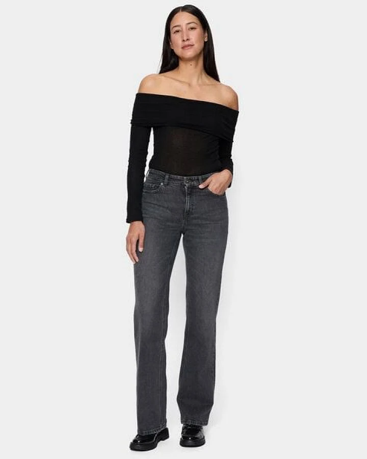 FUTURE:PEOPLE. 06:00 WIDE LEG - MID WAIST- Damen Jeans aus authentischem Denim mit Comfort-Stretch (30600 0 1001)