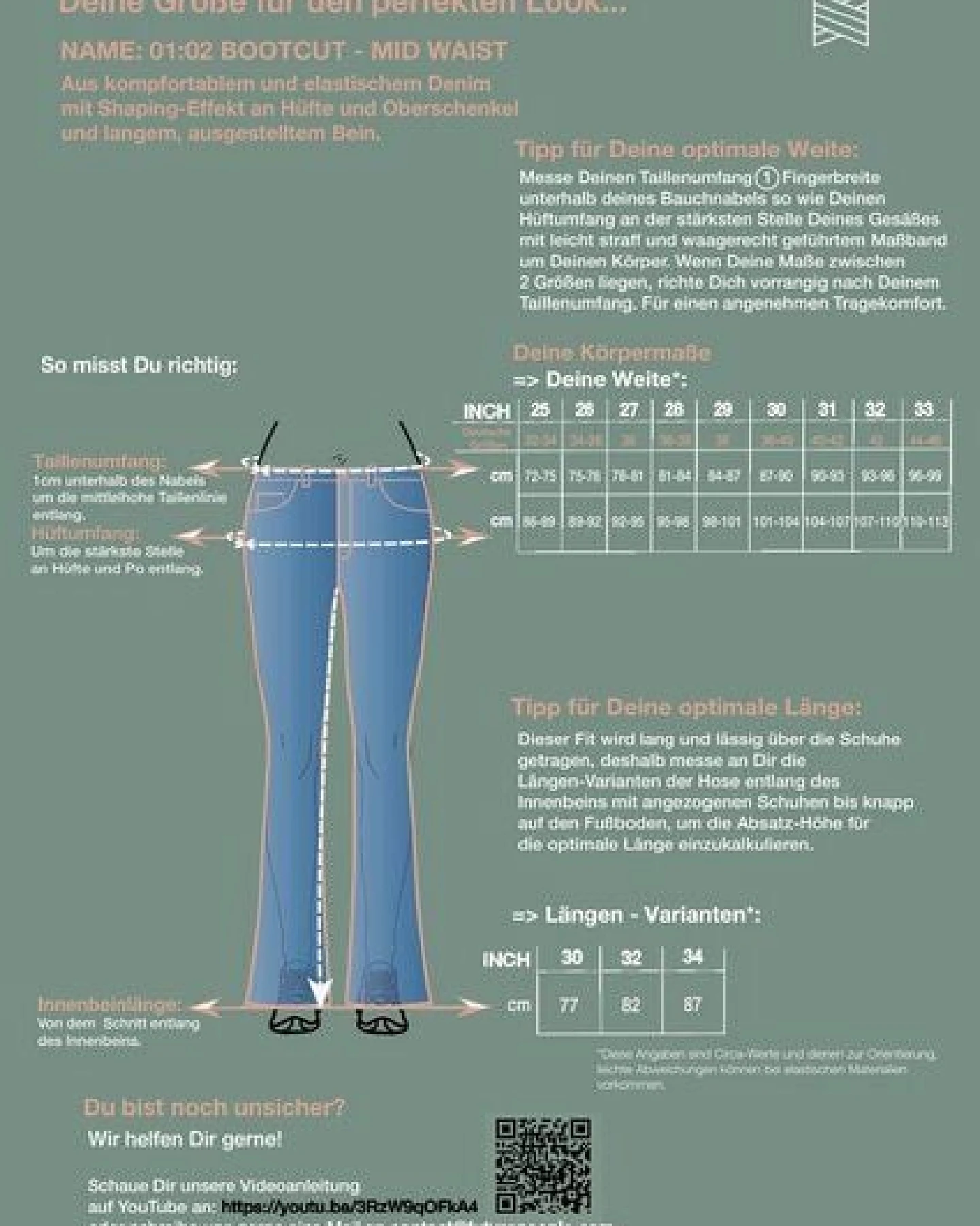 FUTURE:PEOPLE. 01:02 BOOTCUT - MID WAIST- Damen Jeans aus Bio-Baumwoll-Stretch - Fabric made in Italy (30102 0 1000) – Ansicht 2