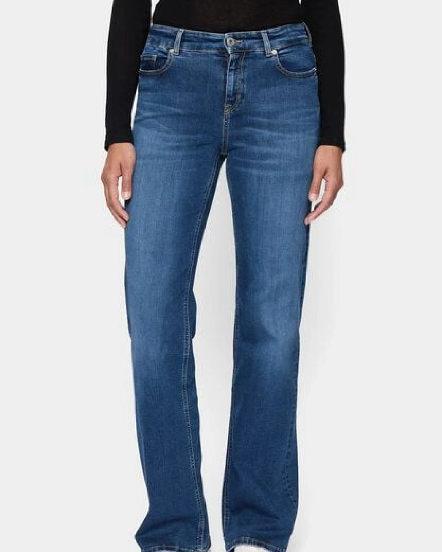 FUTURE:PEOPLE. 06:00 WIDE LEG - MID WAIST- Damen Jeans aus weichem Stretch-Denim aus Bio-Baumwoll-Mix (30600 0 1008) – Ansicht 3
