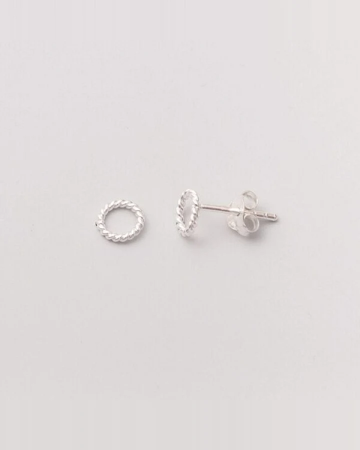 fejn jewelry Ohrstecker 'twisted circle' im kreisrundem Design