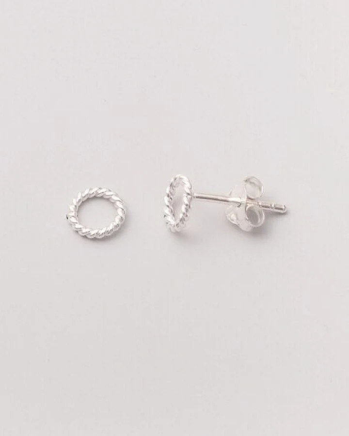 fejn jewelry Ohrstecker 'twisted circle' im kreisrundem Design