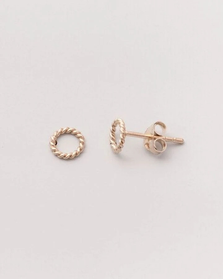 fejn jewelry Ohrstecker 'twisted circle' im kreisrundem Design