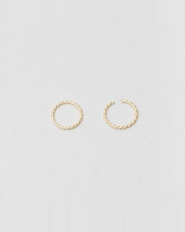fejn jewelry Ohrringe 'tiny twisted mini hoops' im gedrehtem Look