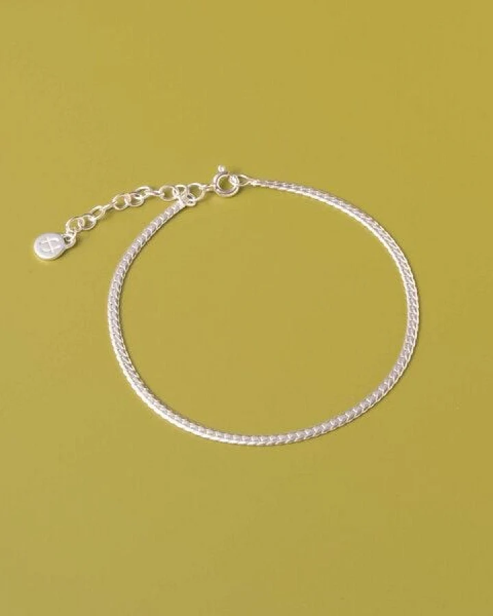 fejn jewelry Armband 'flat chain' im Schlangenlook