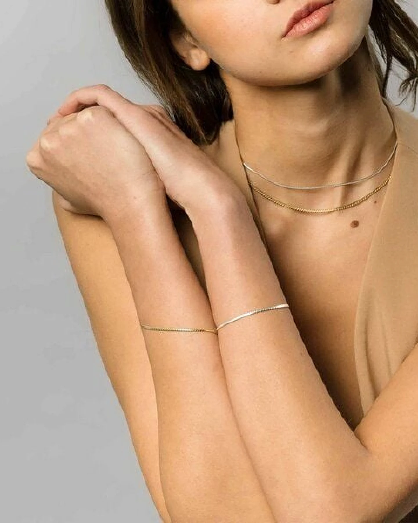 fejn jewelry Armband 'flat chain' im Schlangenlook – Ansicht 2