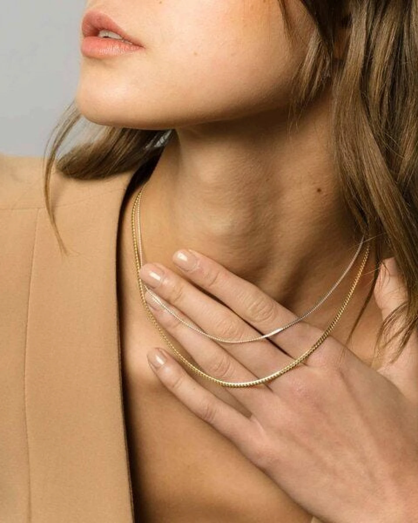 fejn jewelry Kette 'flat chain' - flache Schlangenkette – Ansicht 2