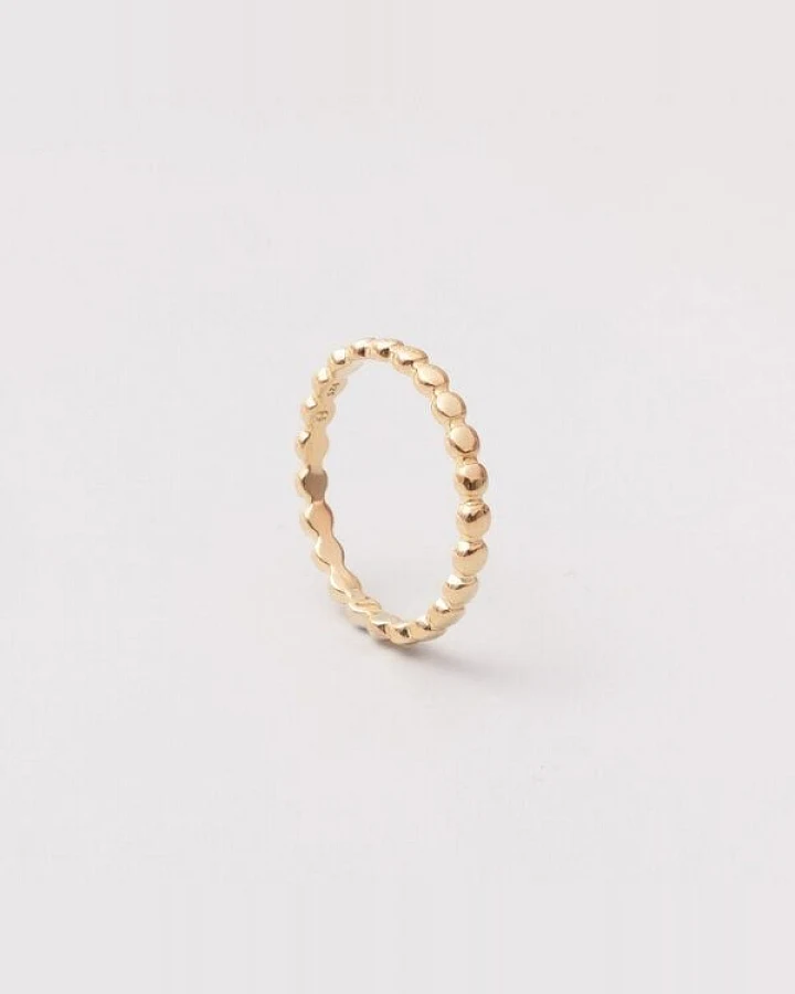 fejn jewelry Ring 'flat ball' flacher Kugelring