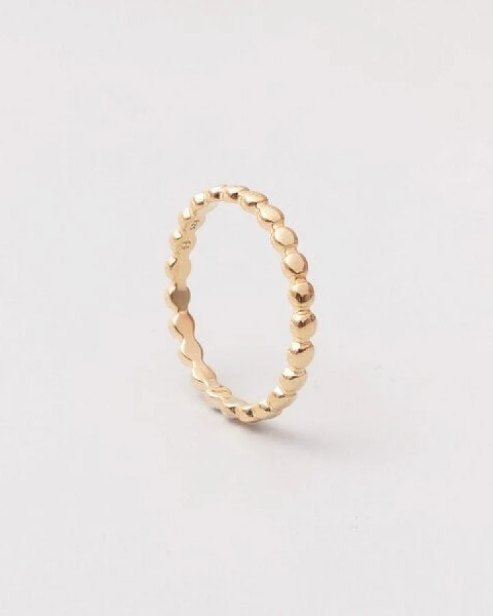 fejn jewelry Ring 'flat ball' flacher Kugelring