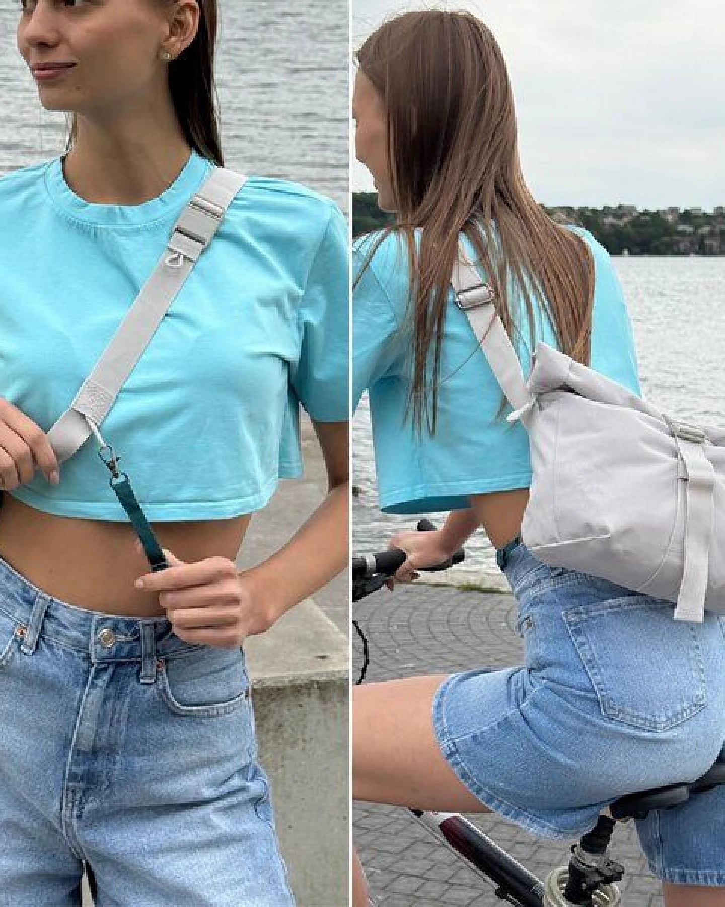 FUCHS & REBELL LUCA Crossbody BikeBag – Fester Halt beim Fahren durch 3-Punkt-Gurt – Ansicht 4