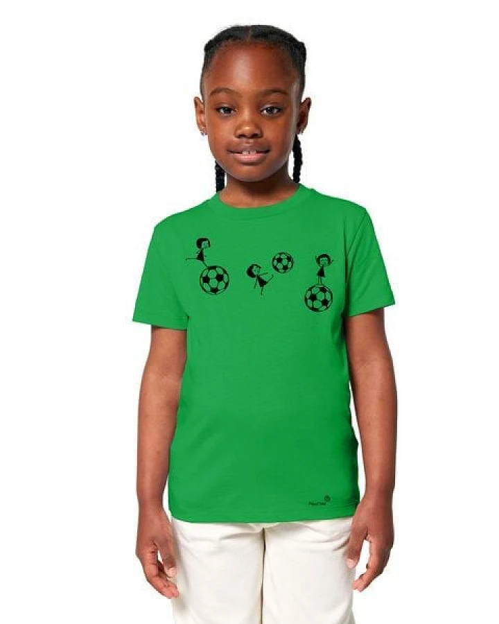 FellHerz Kids T-Shirt Fußball-Mädchen fresh green