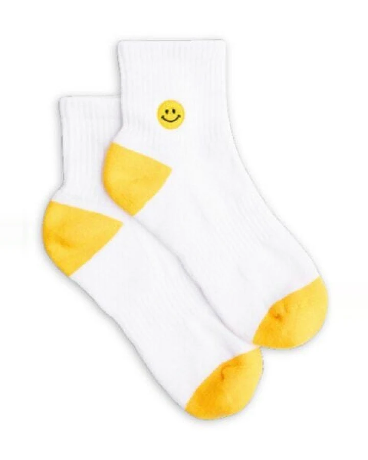 Natural Vibes Smiley Quarter Socken