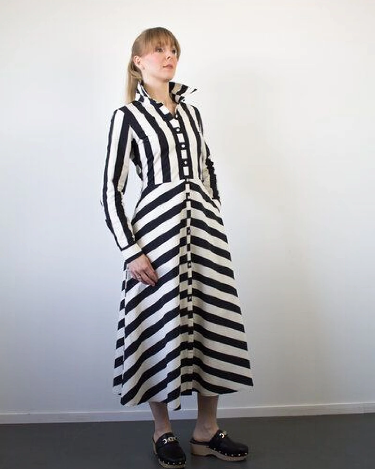 Skrabak Hemdkleid Alexandra mit Blockstreifen aus Bio-Baumwolle – Ansicht 4