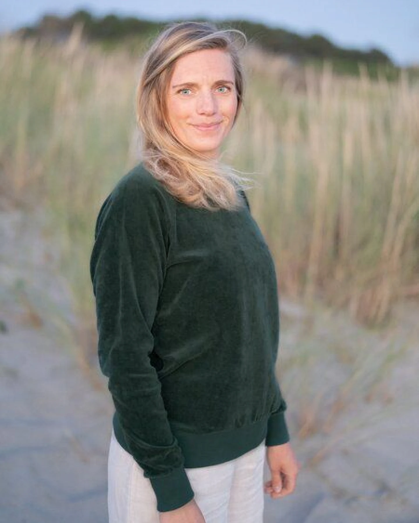 FUXBAU Frauen Samt Sweater – Ansicht 3