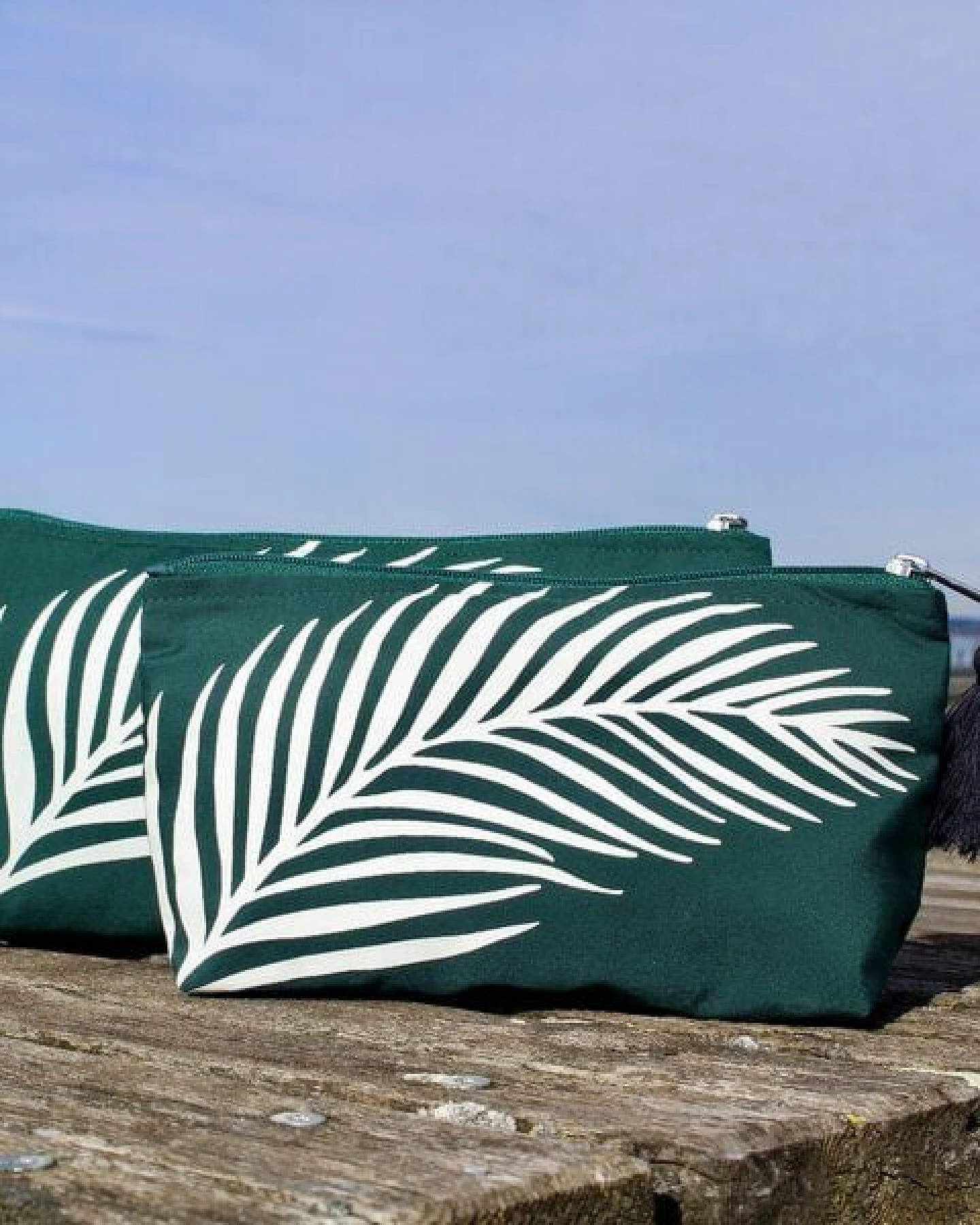 Schönes aus Indochina 2er-Set Kosmetiktaschen aus Upcycling-Baumwollstoffen – Ansicht 2