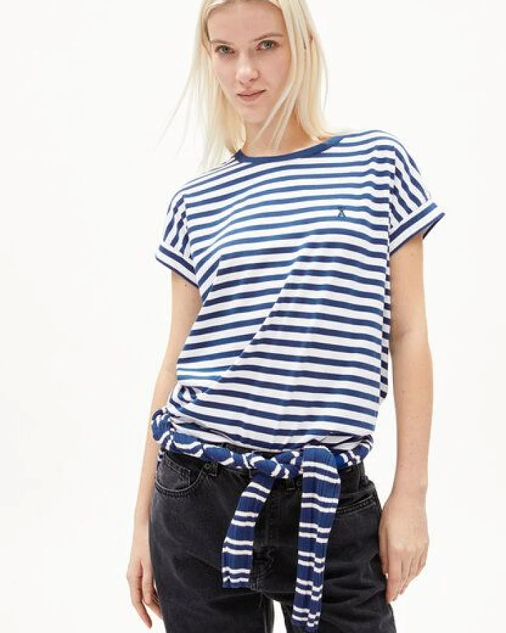 Produktseite: ARMEDANGELS IDAARA STRIPES Damen T-Shirt aus Bio-Baumwolle