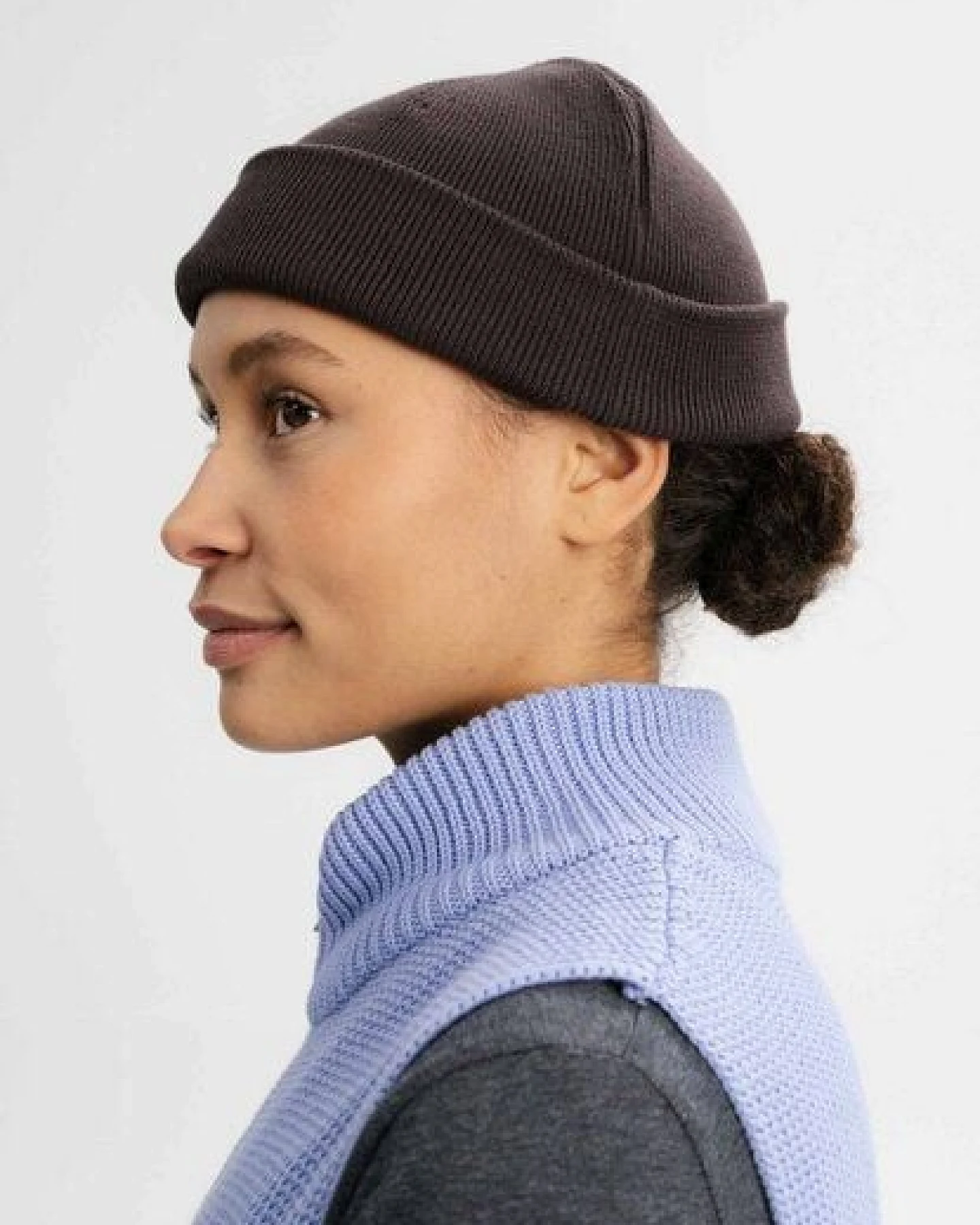 MELA Feinstrick Mütze kurz Style LESH aus 100% Bio-Baumwolle – Ansicht 4