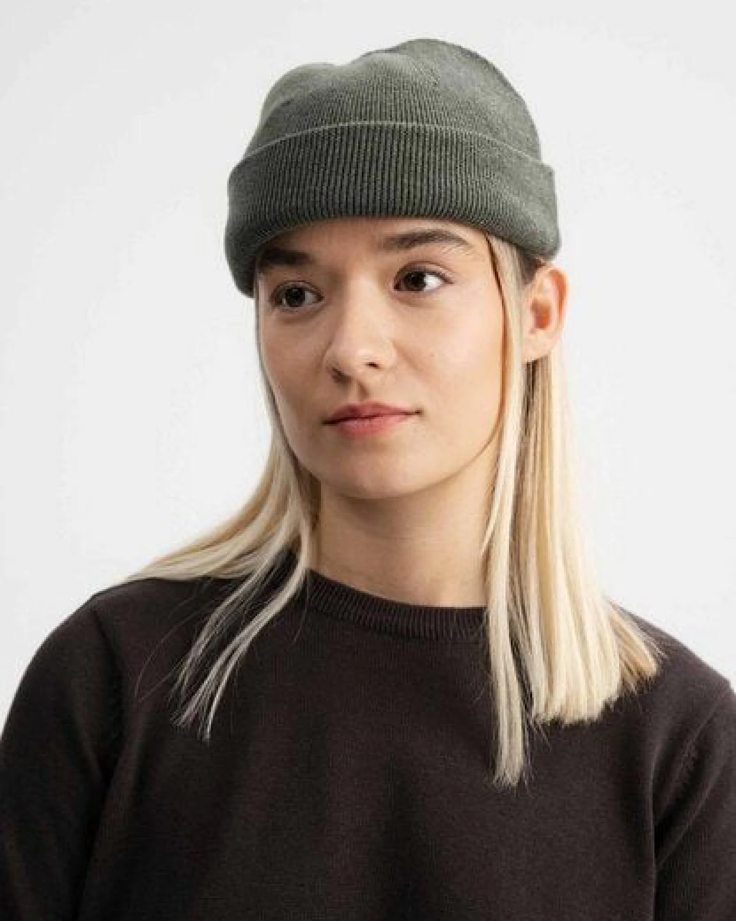 MELA Feinstrick Mütze kurz Style LESH aus 100% Bio-Baumwolle – Ansicht 2