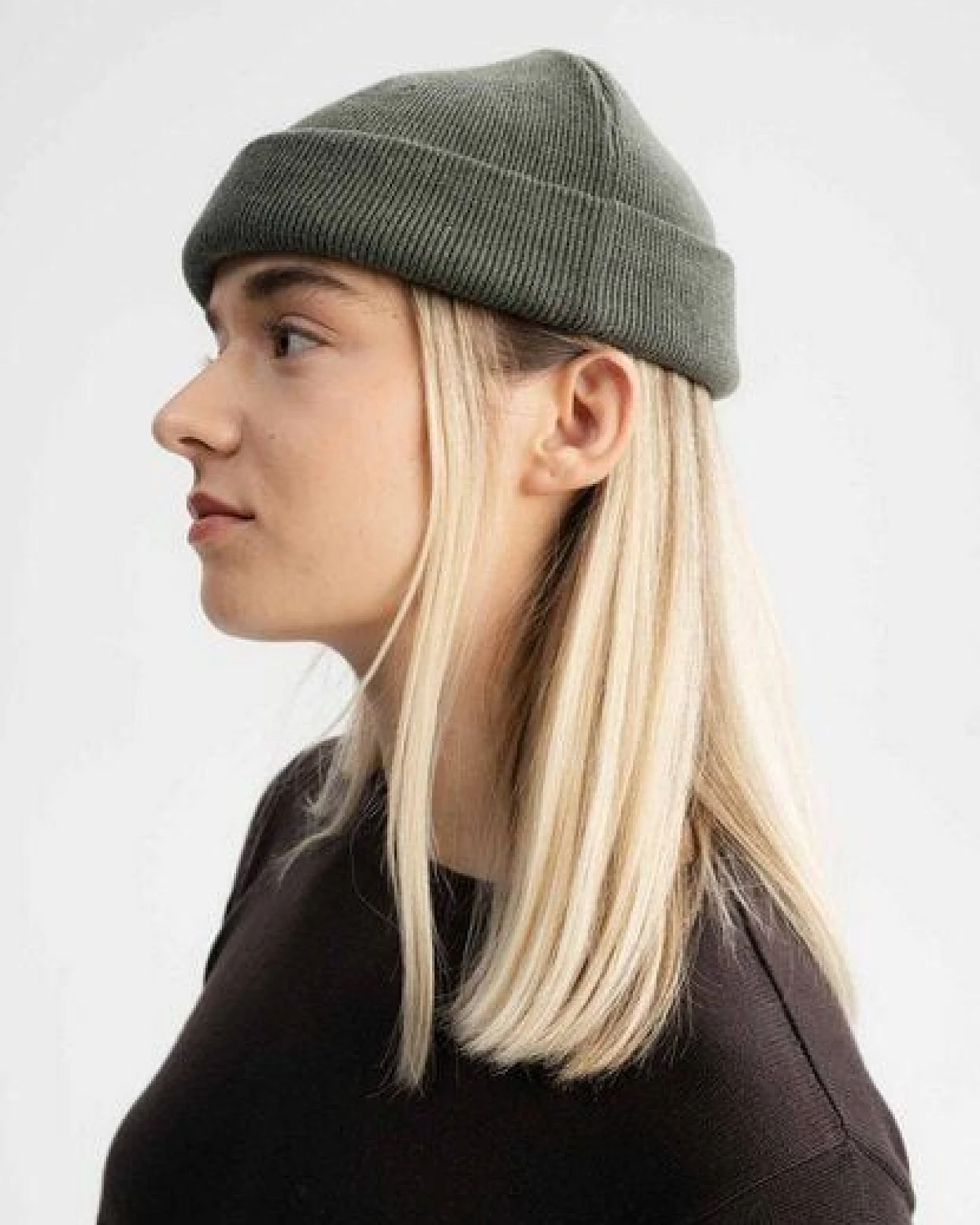 MELA Feinstrick Mütze kurz Style LESH aus 100% Bio-Baumwolle – Ansicht 3