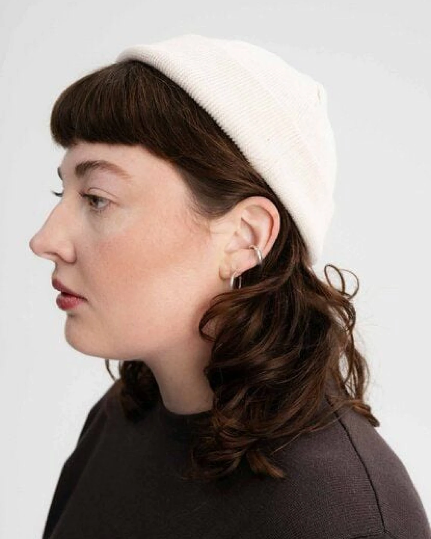 MELA Feinstrick Mütze kurz Style LESH aus 100% Bio-Baumwolle – Ansicht 3
