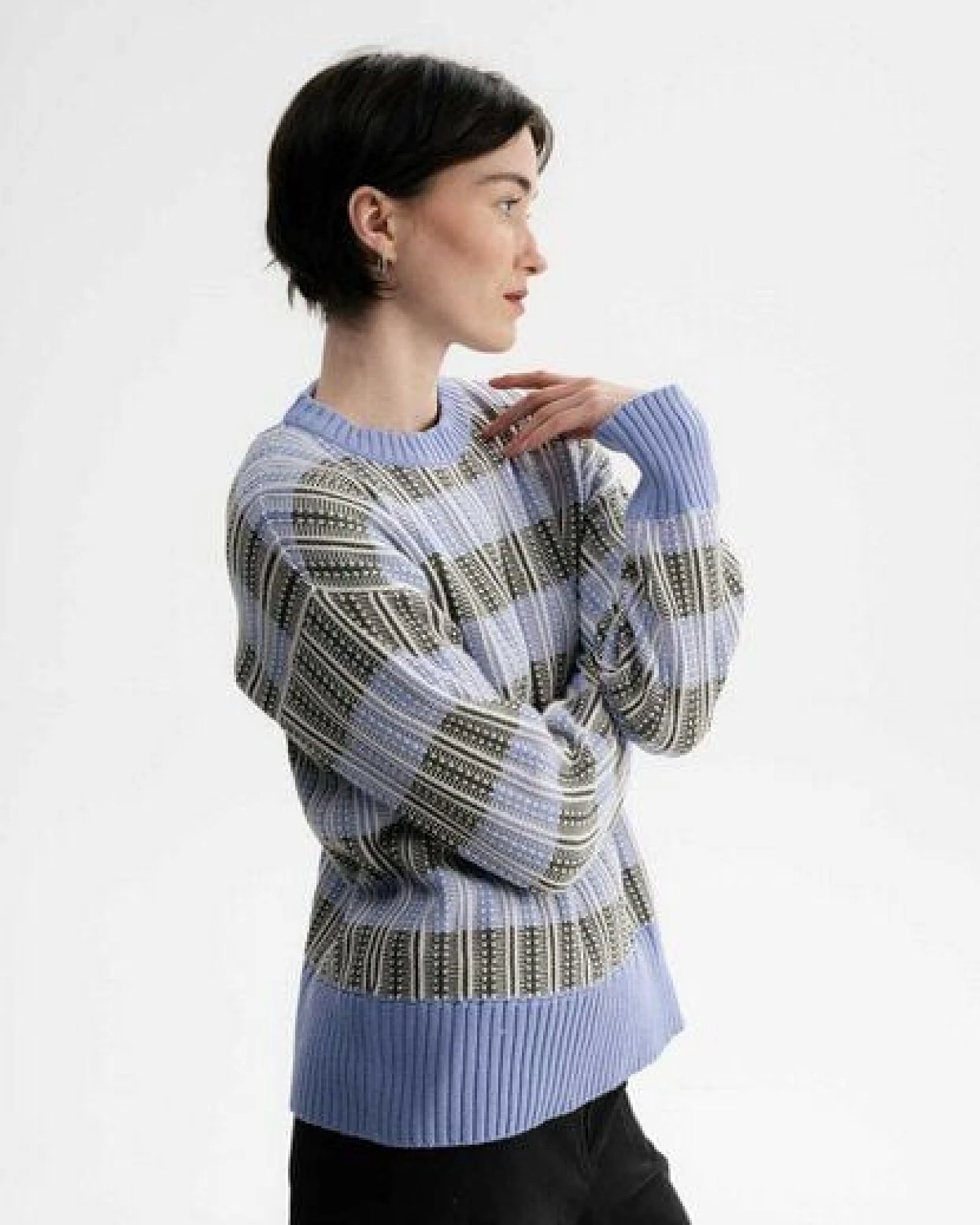 Strukturierter Strickpullover ISHANI – Ansicht 2