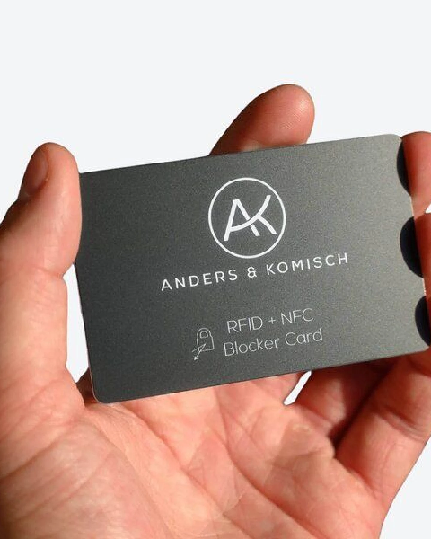 ANDERS & KOMISCH MINI DELUXE Slim Wallet mit RFID Schutz und Münzfach Schwarz – Ansicht 2