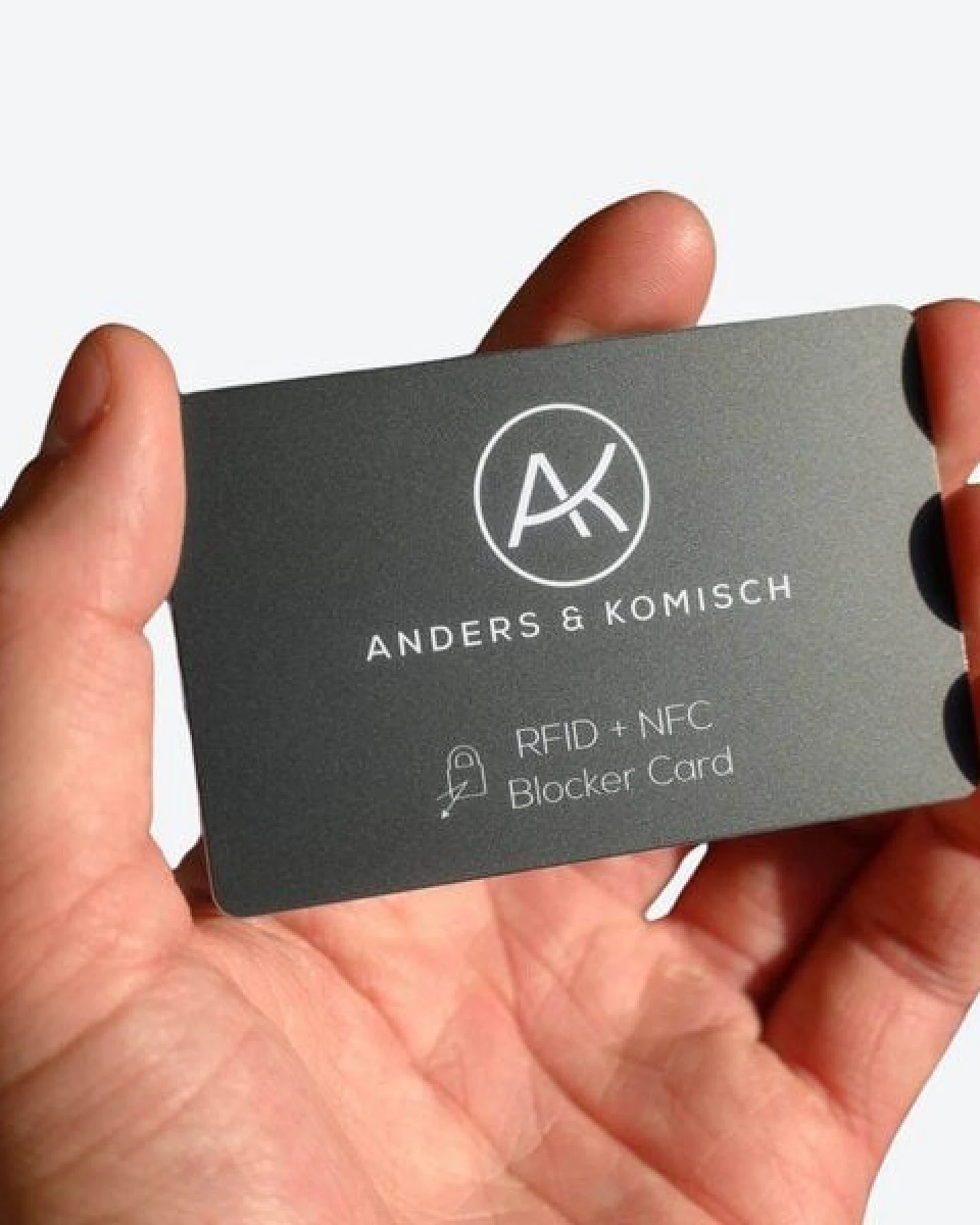 ANDERS & KOMISCH MINI DELUXE Slim Wallet mit RFID Schutz und Münzfach Schwarz – Ansicht 2