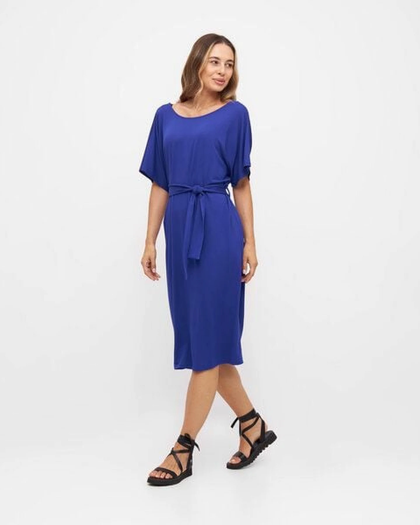 WiDDA berlin Jerseykleid ANNA kobalt aus ECOVERO® Jersey – Ansicht 2