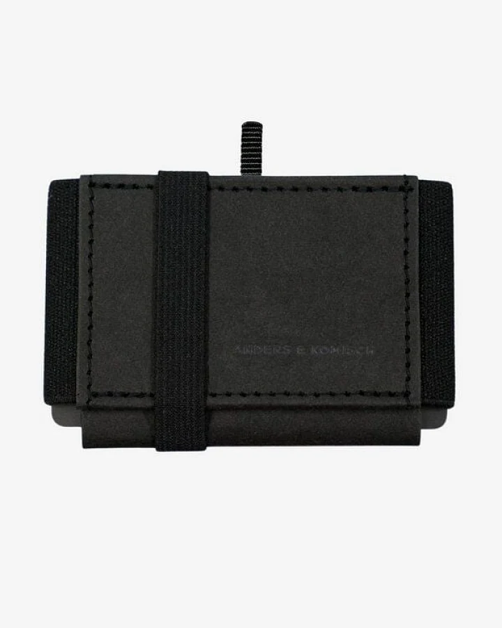 ANDERS & KOMISCH Kleiner Geldbeutel mit Münzfach - MINI PRO Wallet Schwarz