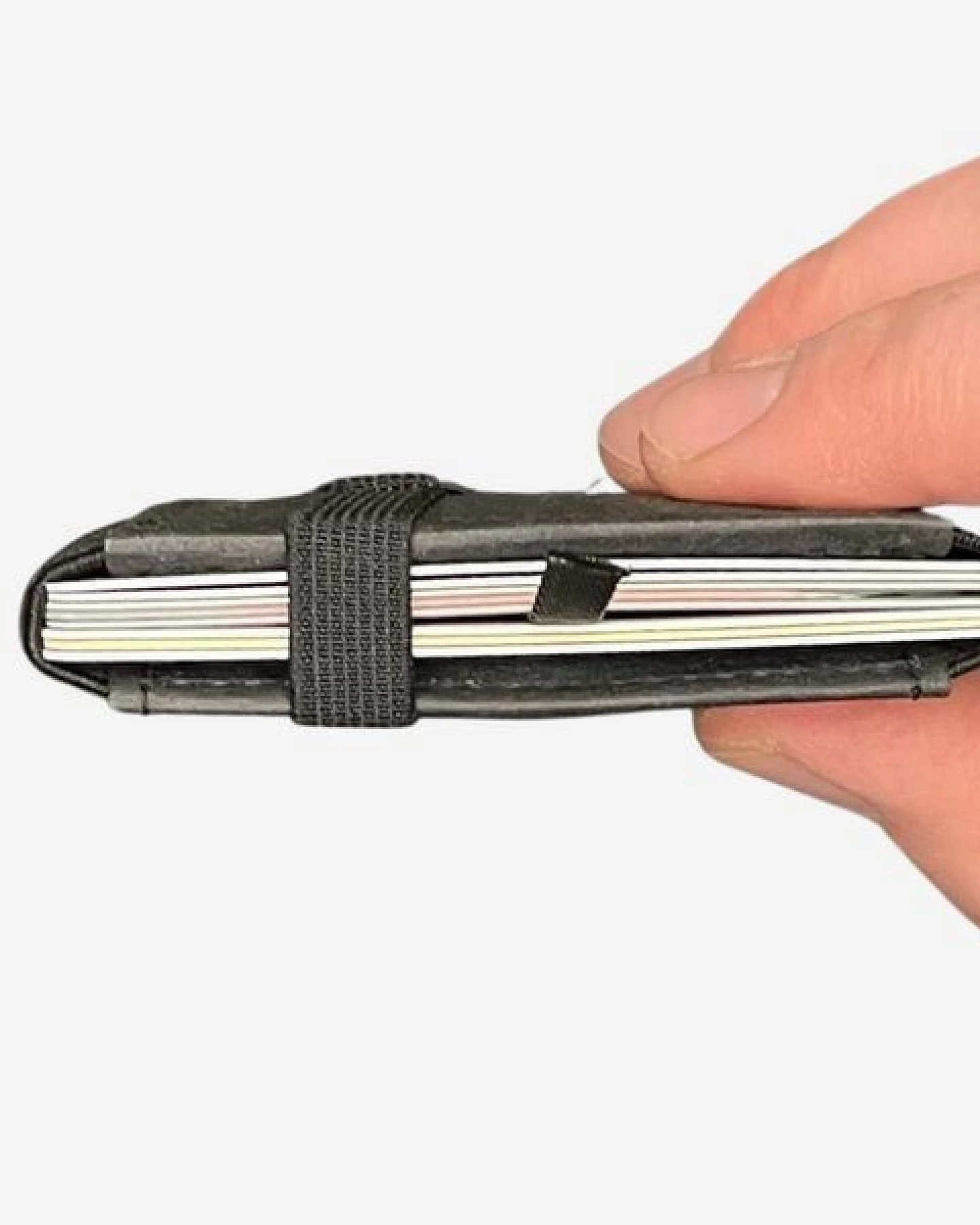 ANDERS & KOMISCH Kleiner Geldbeutel mit Münzfach - MINI PRO Wallet Schwarz – Ansicht 3