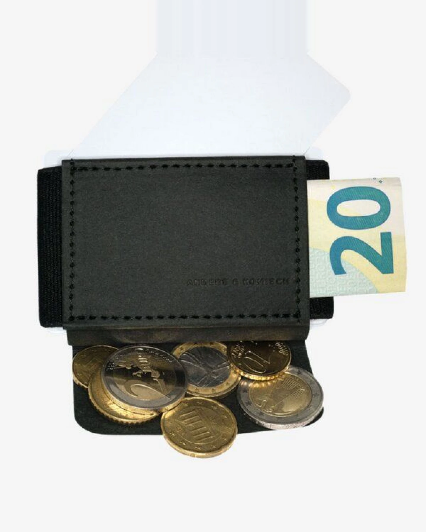 ANDERS & KOMISCH Kleiner Geldbeutel mit Münzfach - MINI PRO Wallet Schwarz – Ansicht 4