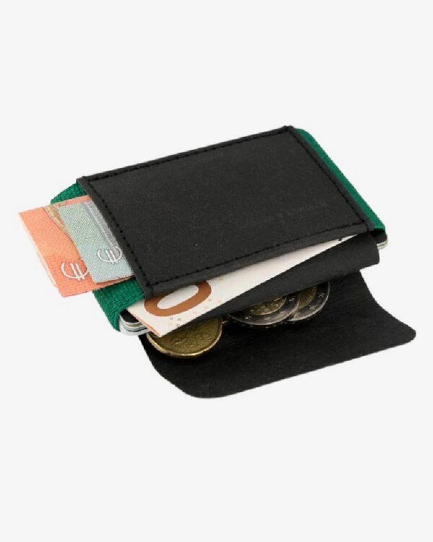 ANDERS & KOMISCH Kleiner Geldbeutel mit Münzfach - MINI PRO Wallet Schwarz – Ansicht 3