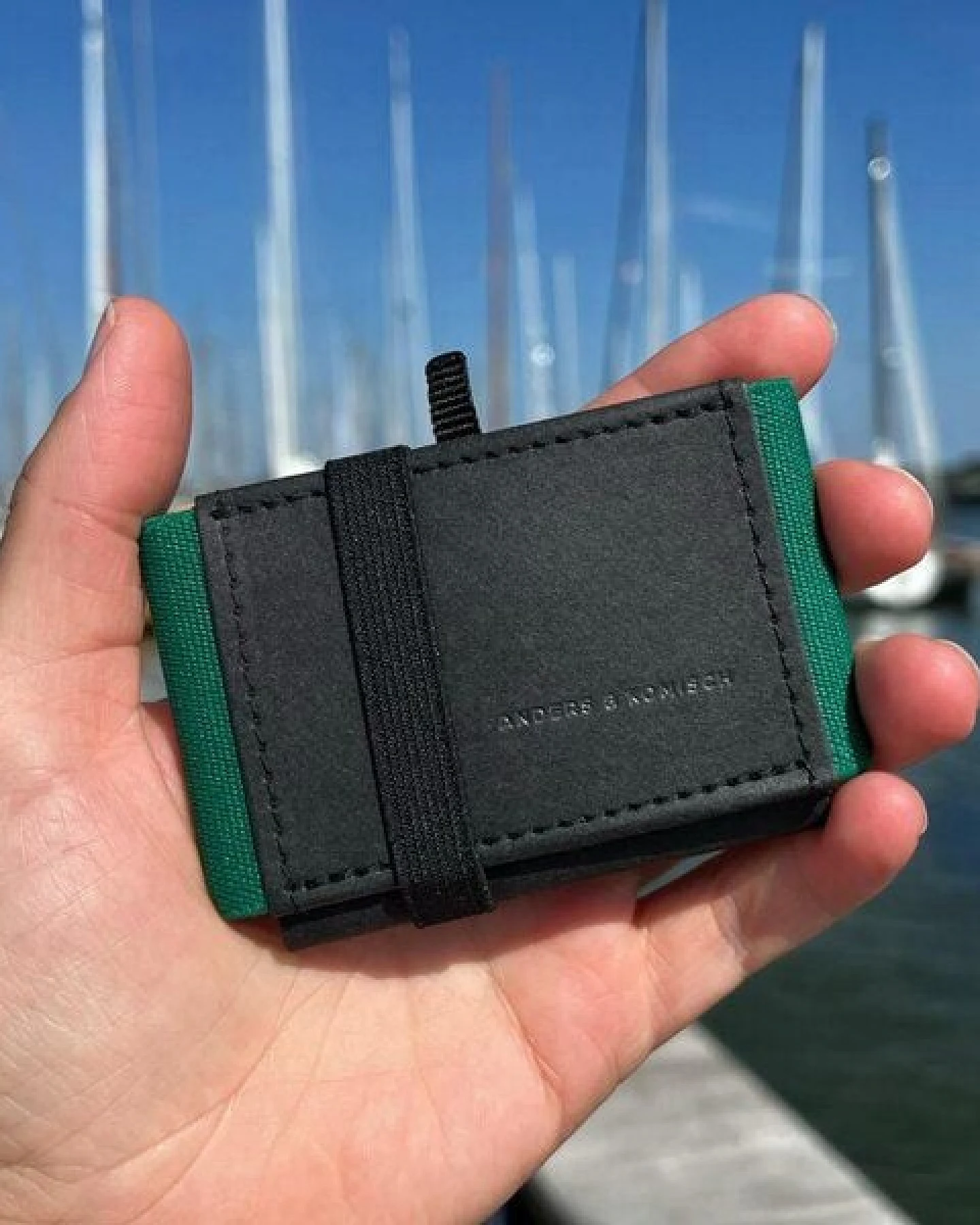 ANDERS & KOMISCH Kleiner Geldbeutel mit Münzfach - MINI PRO Wallet Schwarz – Ansicht 4