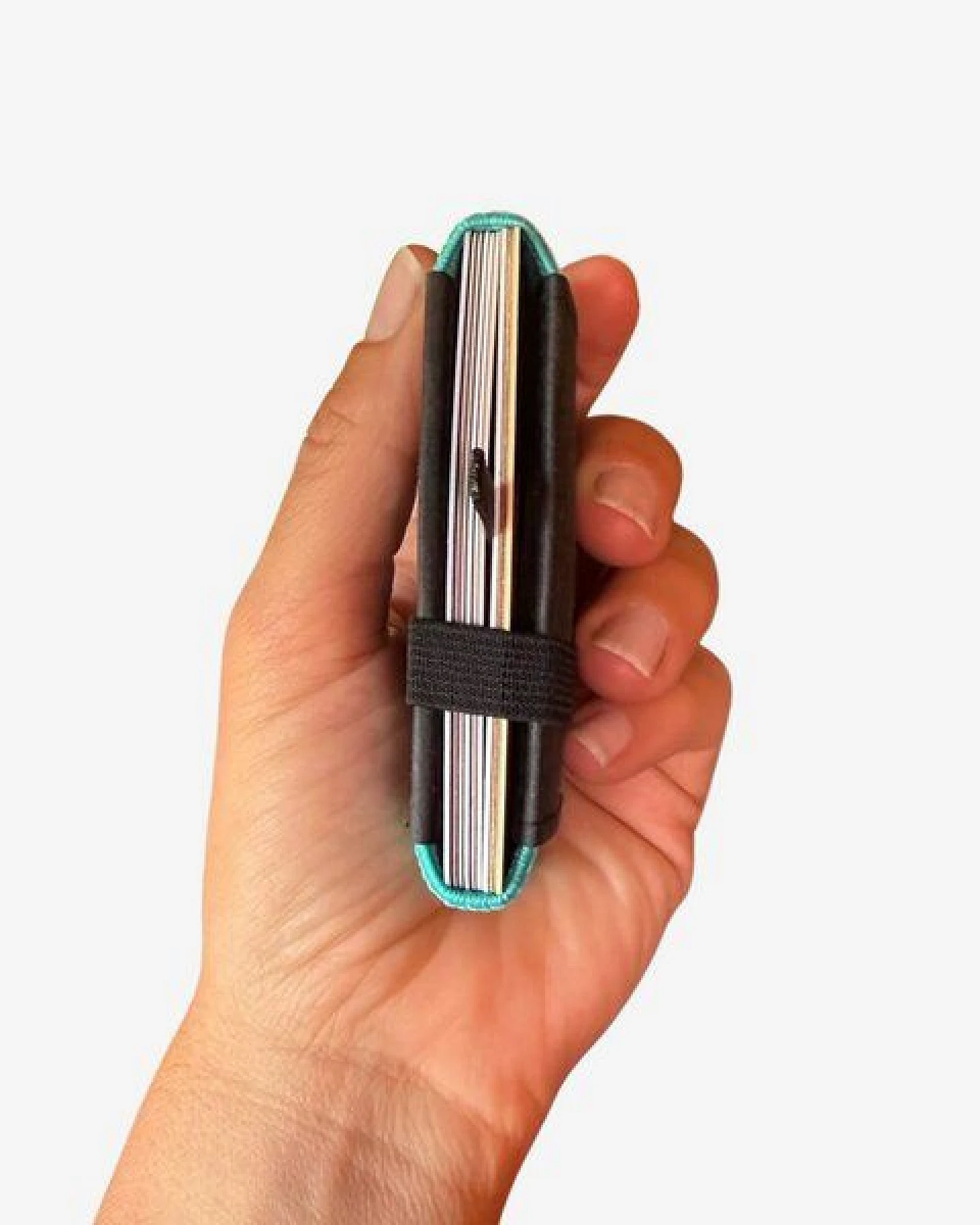 ANDERS & KOMISCH Kleiner Geldbeutel mit Münzfach - MINI PRO Wallet Schwarz – Ansicht 2
