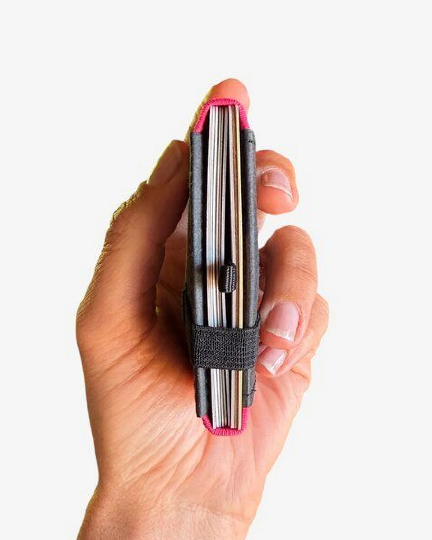 ANDERS & KOMISCH Kleiner Geldbeutel mit Münzfach - MINI PRO Wallet Schwarz – Ansicht 2