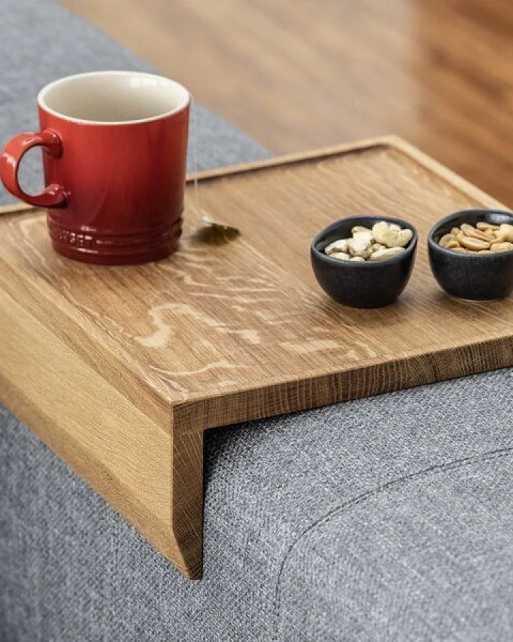 kleiderleiter_de Sofatablett/ Couchablage NOVA aus Eiche