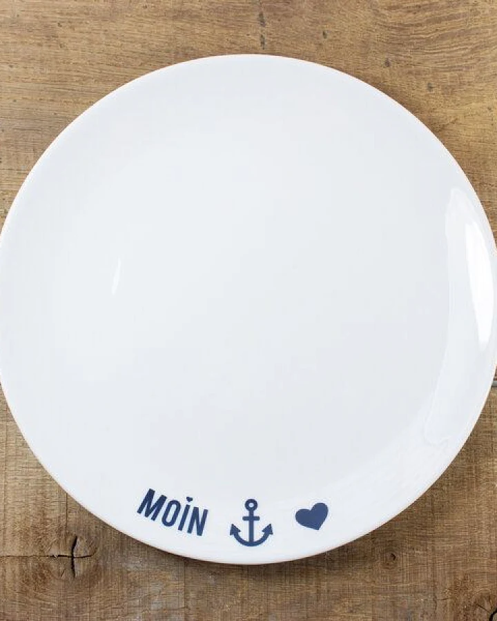 Bow & Hummingbird Porzellanteller Moin-Anker-Herz