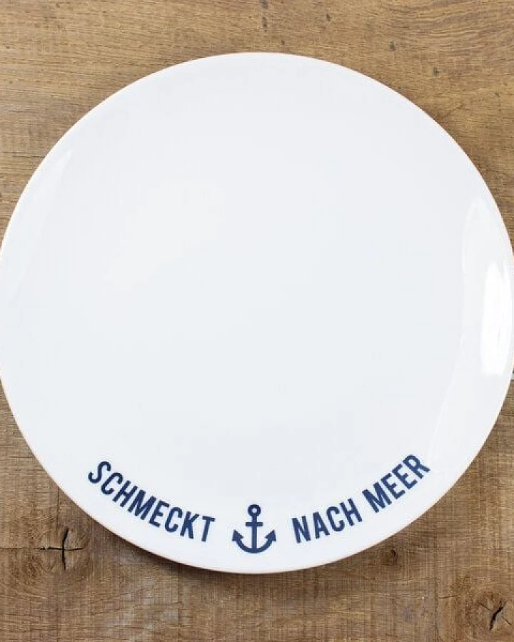 Bow & Hummingbird Porzellanteller Schmeckt nach Meer