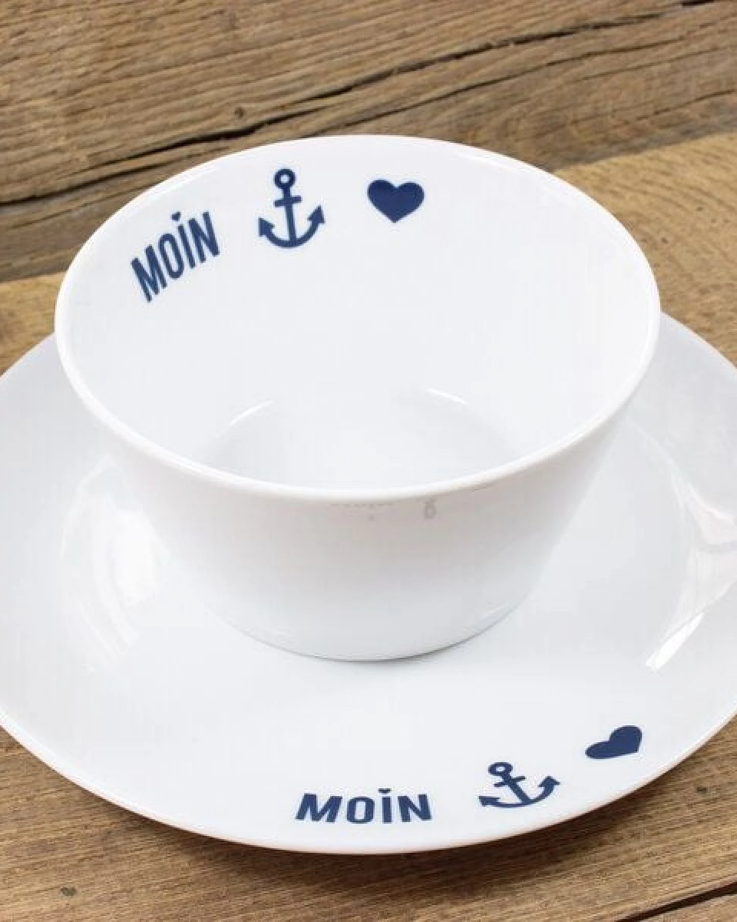 Bow & Hummingbird Porzellanschale Moin-Anker-Herz – Ansicht 3