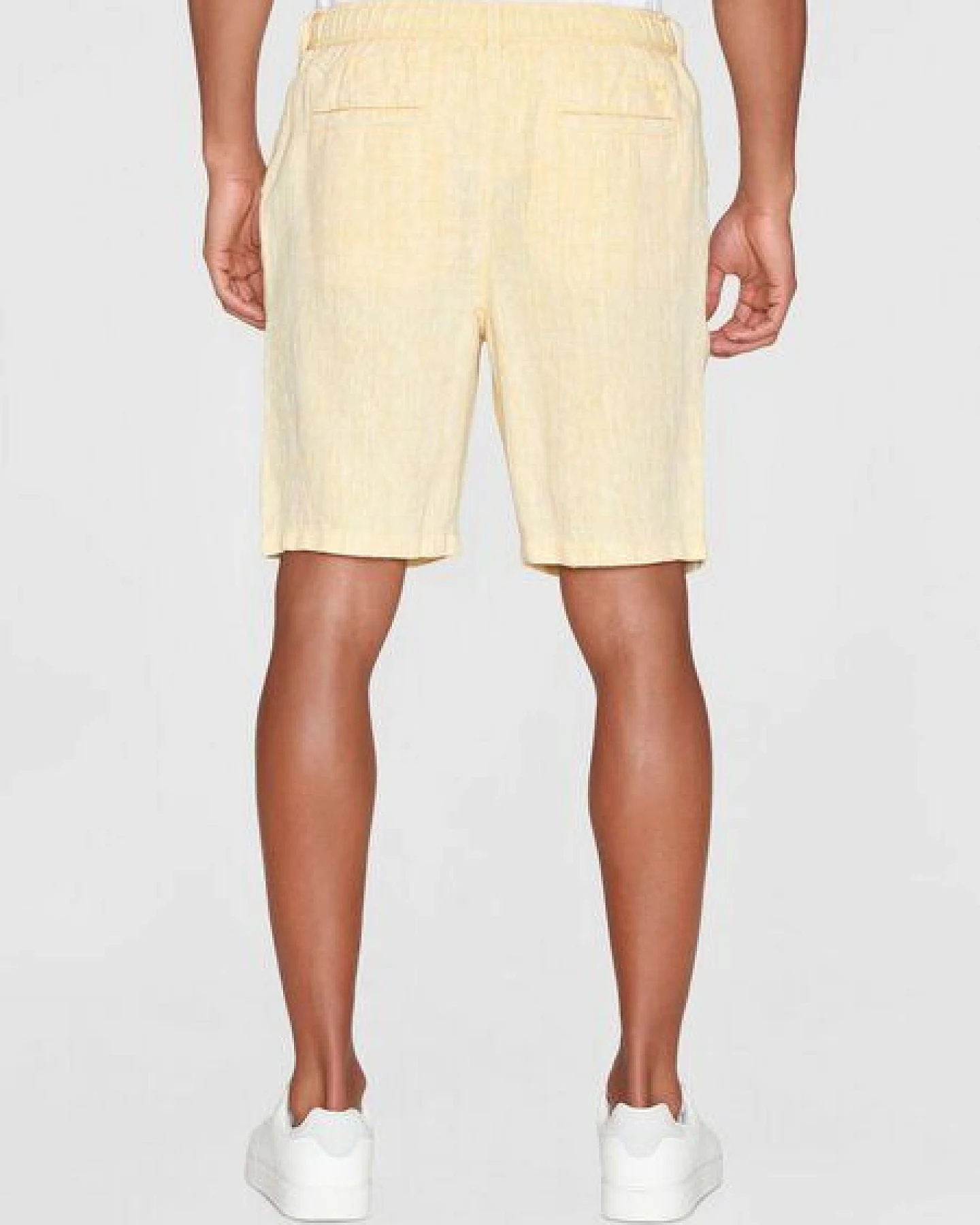 KnowledgeCotton Apparel Herren Shorts "FIG loose linen shorts" Fischgrät - VEGAN – Ansicht 2