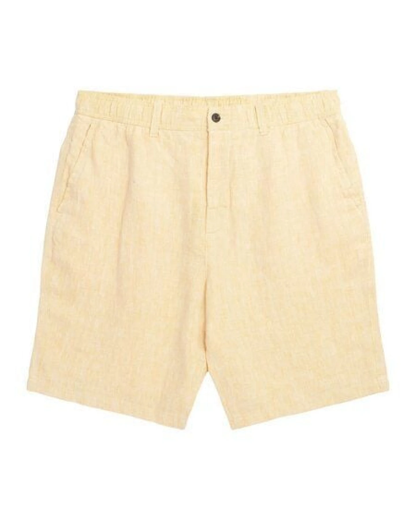 KnowledgeCotton Apparel Herren Shorts "FIG loose linen shorts" Fischgrät - VEGAN – Ansicht 4