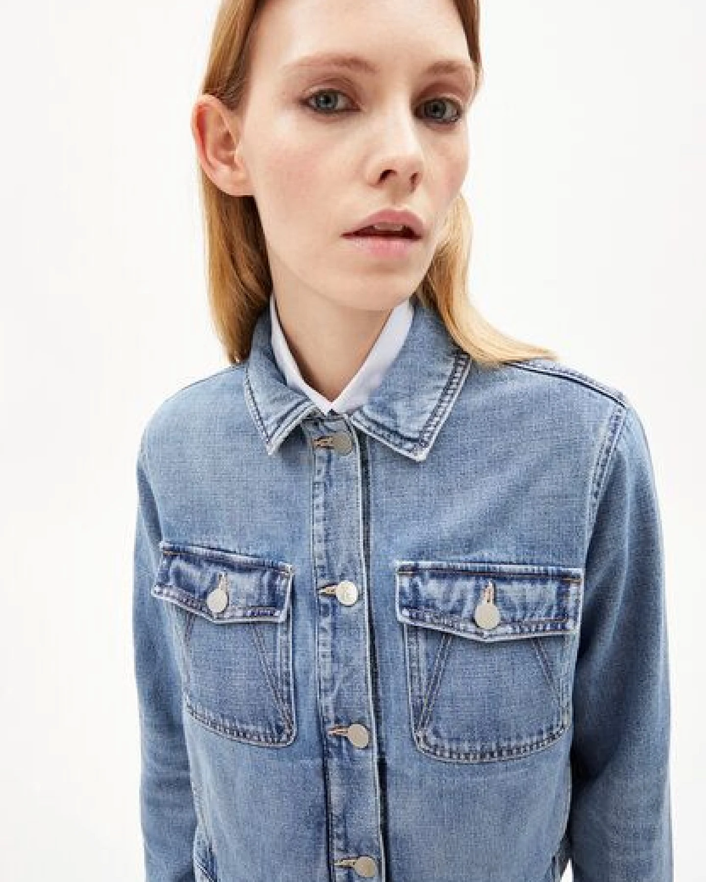 ARMEDANGELS BLUSONAA - Damen Jeansjacke Oversized Fit aus Bio-Baumwolle Mix – Ansicht 3