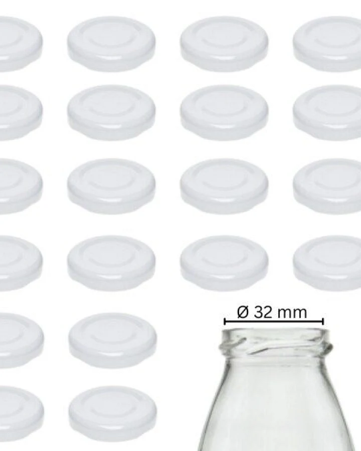 mikken 20 Ersatzdeckel TO43 Ø 4,5 cm für Glasflasche Twist-Off Schraubdeckel